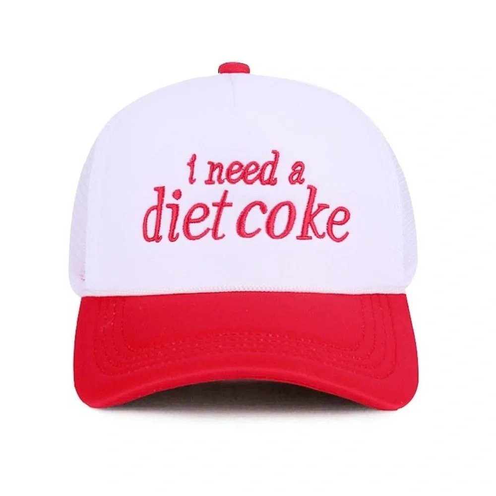 Zenana I NEED A DIET COKE TWO TONE TRUCKER MESH HAT